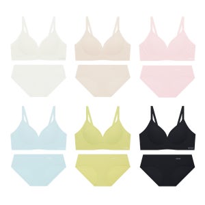 [게스언더웨어] 서포트 메쉬업 심리스 브라 팬티 세트 - 6Colors