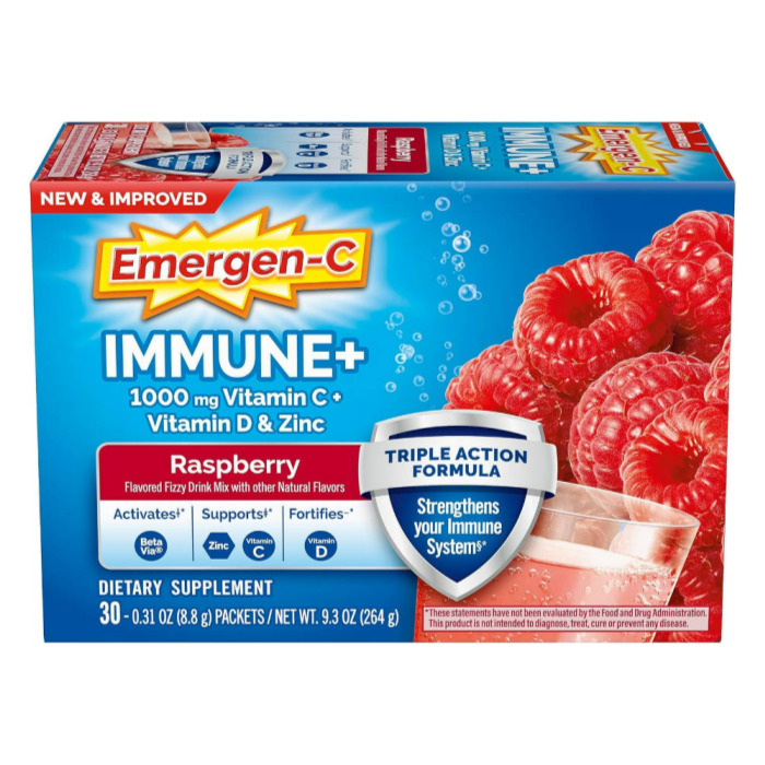 <b>Emergen-C</b> 이머전씨 <b>비타민</b>C 이뮨 플러스 1000mg 30포 라즈베리맛