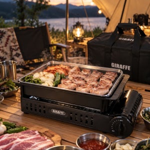 지라프 구이바다 시그니처 L 가스 BBQ 그릴 캠핑버너 전골팬 고기불판 전용가방