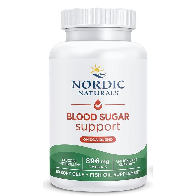 노르딕내추럴스 <b>블러드슈가</b> 서포트 <b>오메가</b>3 <b>896mg</b> 소프트젤 60정 2개 Nordic Naturals Blood Sugar