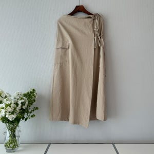 카고 포켓 랩스타일 뒷밴딩 롱스커트 3컬러