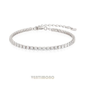 [벤티모노] 클라시아 테니스 은팔찌 (VMB038)