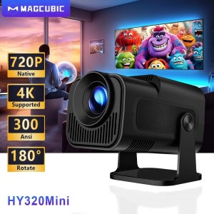 Magcubic HY320 미니 빔프로젝터 720P 안드로이드 11 4K 300ANSI Wifi6 BT5.0 캠핑용