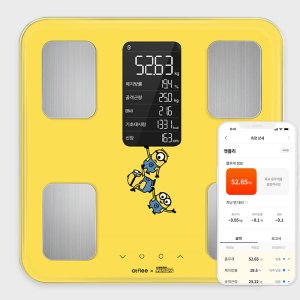앳플리 TX 정확한 몸무게 저울 더블스마트인 바디체중계 체지방 미니언즈 에디션 가정용 전자 기계