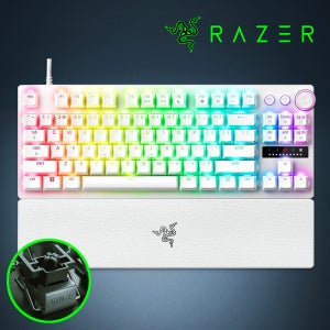 [국내정발] 레이저 헌츠맨 V3 PRO TKL 래피드트리거 화이트 영문, 자석축