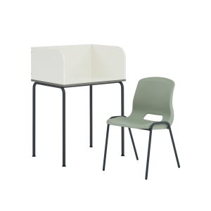 밀리 자습실책상(300)+로이 의자 세트 H720 학원 책걸상 독서실 랩실 책상