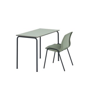 밀리(1000x500)+로이 의자 세트 H720 학원 책걸상 미술학원 테이블 책상