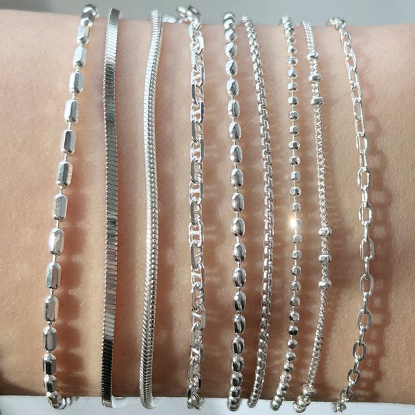 925실버볼팔찌 뱀줄 체인 순은bracelet 여자 남자실버팔찌