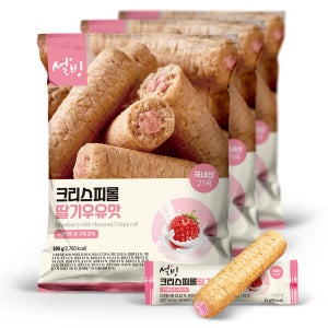 설빙 크리스피롤 곡물 과자 딸기우유맛 500g x3봉