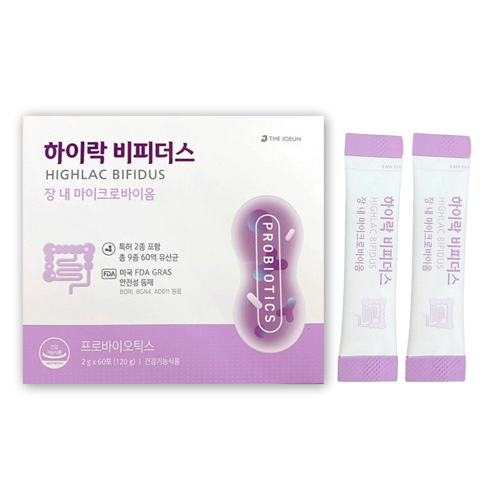 <b>더좋은</b> 하이락 비피더스 <b>프로바이오틱스</b> 유산균 2gX60포 2개월분
