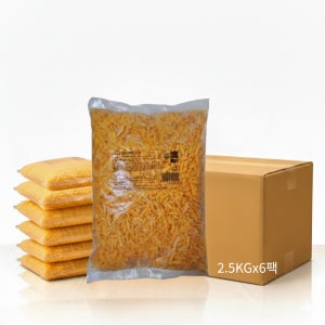 썬리취 컬러드 모짜렐라 체다치즈 2.5kg X 6개입 1박스