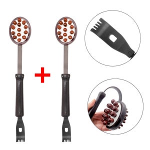 [1+1] 헤드 두개 겸용(팡팡안마기 E타입 벌크 1P+1P=총2P) 목 어깨 등 지압봉 마사지 안마기