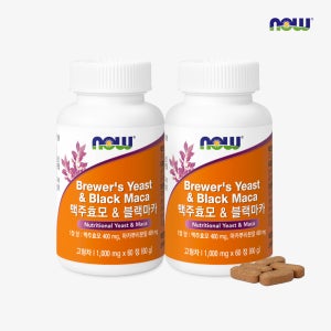 나우푸드 맥주효모 블랙마카 활력 60정, 2개