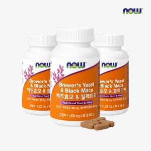나우푸드 맥주효모 블랙마카 활력 60정, 3개