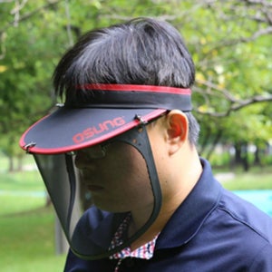 썬캡형 예초기 보호장비 안면 보호구 보안면 보호대 OSC-950S 모자클립형