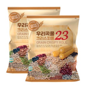 1+1 우리곡물 크리스피롤 23 국산곡물과자 500g 대용량 사무실과자
