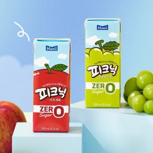 피크닉 제로 200ml 혼합 세트 (사과, 청포도) (각 24팩) (총 48팩) 외 택1