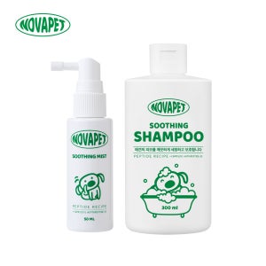 [세트] 노바펫 수딩 패키지 미스트 50ml+샴푸 300ml (강아지보습제 고양이 보습제 강아지샴푸추천)