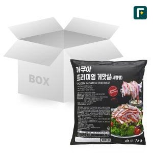 박스단위 대용량 펀쿡 아쿠아 프리미엄 게맛살 1kg X 10팩 국내가공 업소용 식자재 벌크