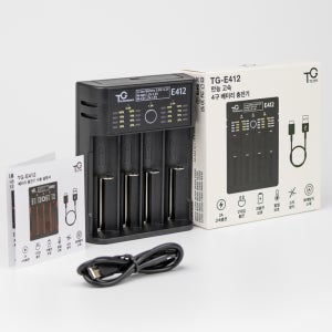 TG전자 만능 고속 4구 리튬이온 18650 AA 건전지 배터리 충전기 TG-E412