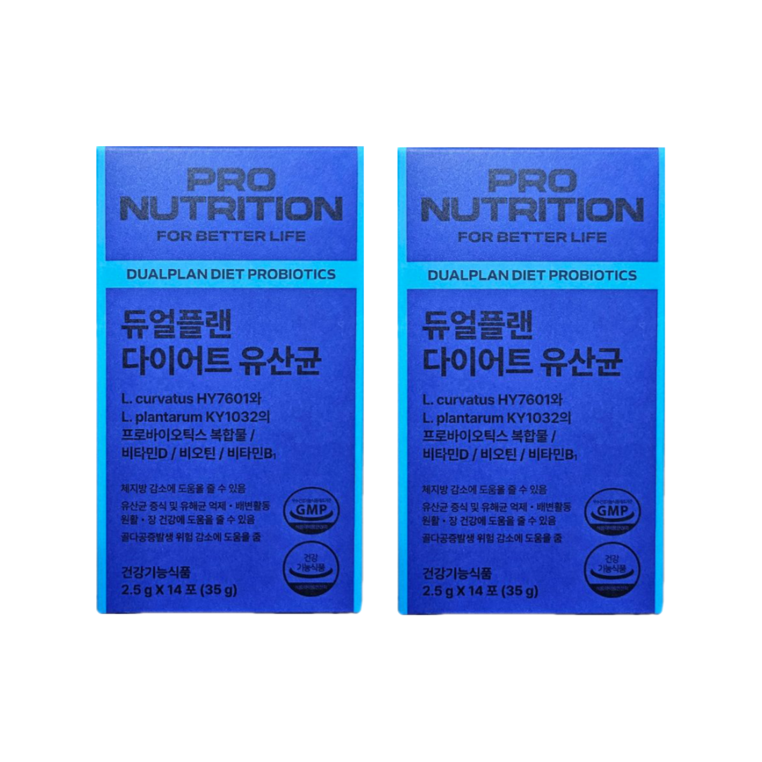 1+1 듀얼플랜 다이어트 유산균 <b>프로바이오틱스</b> 2.5gX14포