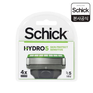 쉬크 하이드로5 5중날 스킨 프로텍트 센서티브 면도날 4입