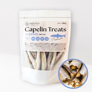 원픽 고양이 동결건조간식 트릿 열빙어 100g