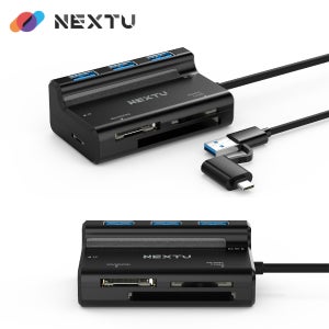 넥스트 USB3.0 3포트 카드리더콤보 OTG USB허브 멀티어댑터