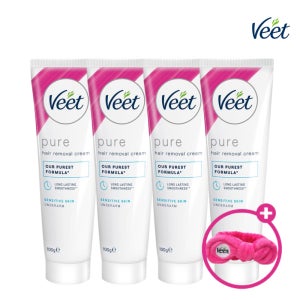 VEET 비트 언더암 겨드랑이 제모크림 민감성 피부용 100ml, 4개