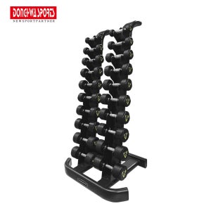 바디포스 고무덤벨+덤벨렉 세트 MD-2123 1kg에서 10kg 세트