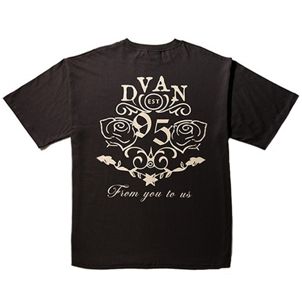 JARDIN DE DVAN HALF SLEEVE T-SHIRT (CHARCOAL) 자뎅 드 드반 여름 오버핏 티셔츠 (차콜)