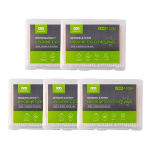 모슈아 신생아 유아 위생면봉 2000p 400개입, 5개