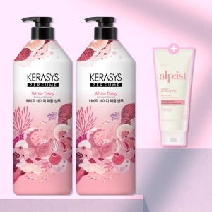 [슈퍼적립/본사배송] 케라시스 퍼퓸 샴푸 화이트데이지 1LX2개+모이스처 클렌징폼 180ml