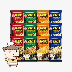 오뚜기 UNO 사각피자 콤비네이션 3개+치즈 3개+불고기 3개+고르곤졸라 3개 외 10종