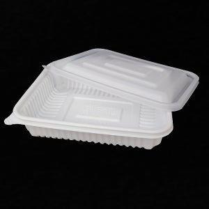 미니사각찜용기 소 1,500ml JH-23195 바베큐용기 밀폐찜용기 백색 100세트 소량