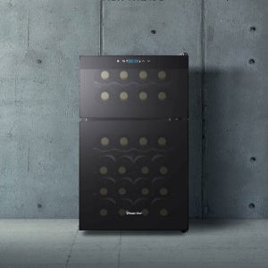 매직쉐프 소형 와인셀러 24병/상하분리 온도설정 와인냉장고/와인저장고 음료수냉장고 미니냉장고