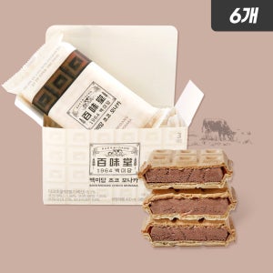 [냉동]백미당 모나카 아이스크림 초코, 420ml, 6개