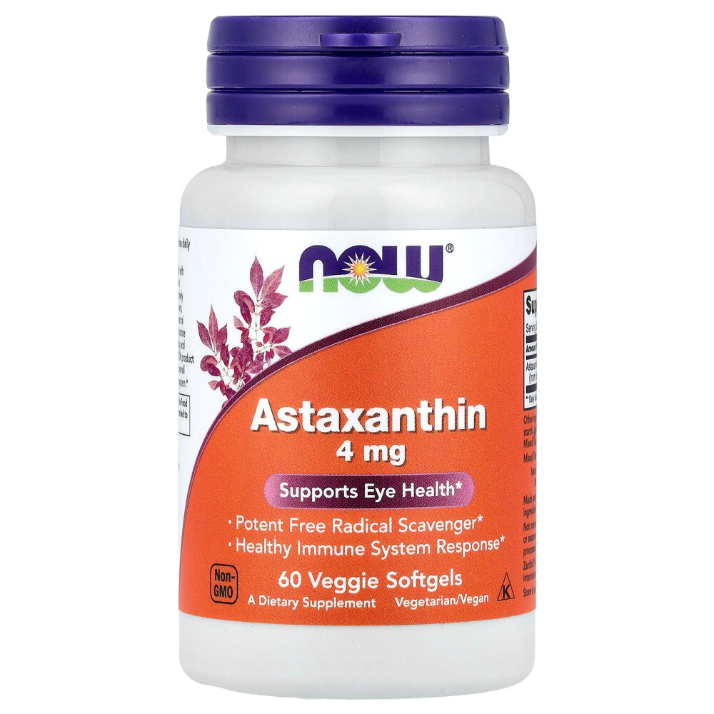 (아이허브) 나우푸드 <b>아스타잔틴 4mg</b> 베지 소프트젤 60정 해외직구