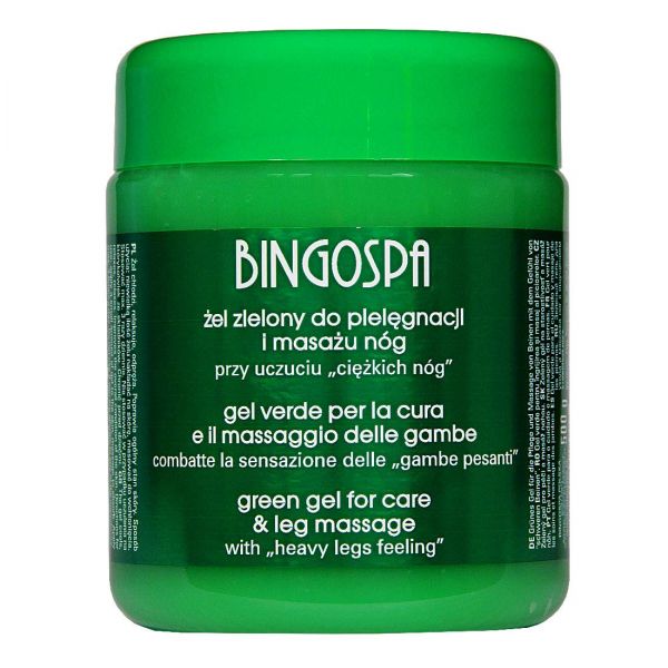 [B07H87P41G] BIngoSpa 무거운 다리, 하지<b>정맥류</b>, 취약한 <b>그린</b> 젤 500 ml BINGOSPA