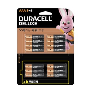 듀라셀 건전지 알카 AAA 디럭스 (조=8EA+6EA)