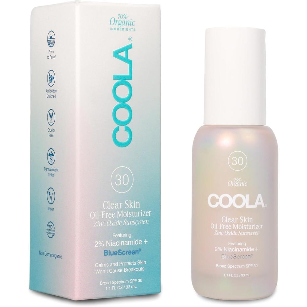 클리어 스킨 오일-프리 모이스춰라이저 SPF 30 COOLA 미국직구 휴가철필수템 바캉스 여름휴가 33ml 1개