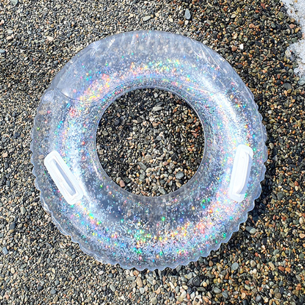 물놀이튜브 수영용품 투명튜브 예쁜 휴양지 바다 수영장 비치용 원형튜브