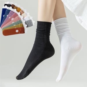 여름 여성양말 얇고 쫀쫀한 디자인 신상면 스타킹 양말 5켤레