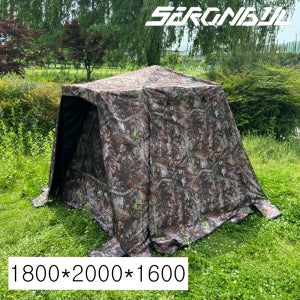 새론불산업 신형 낙엽무늬 텐트 x 5면 개방 낚시 캠핑 1800x2000