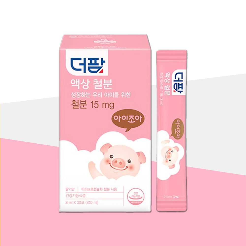 더팜 액상 철분 아기 유아 어린이 철분제 30포 1개월분 딸기맛