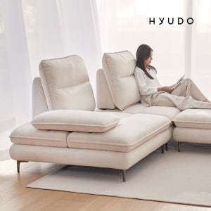 휴도 여유의 동백 2400 모듈 푹신한 화이트 3인 소파 조야 패브릭 스윙 쇼파