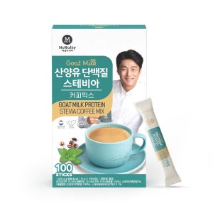 맥널티 산양유 단백질 스테비아 제로슈가 커피믹스 100개입