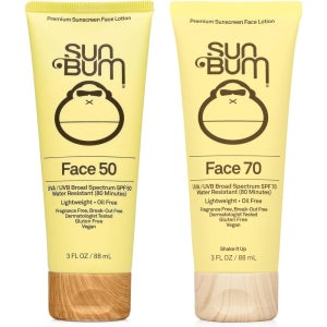Sun Bum 오리지날 SPF 50 & SPF 70 선스크린 페이스 로션 여름휴가 자외선차단 선케어 미국직구 1세트 85g 1세트