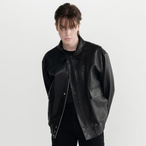 이태원포스트 이태리 베지터블 양가죽 남성 A2 봄버 자켓 오버핏