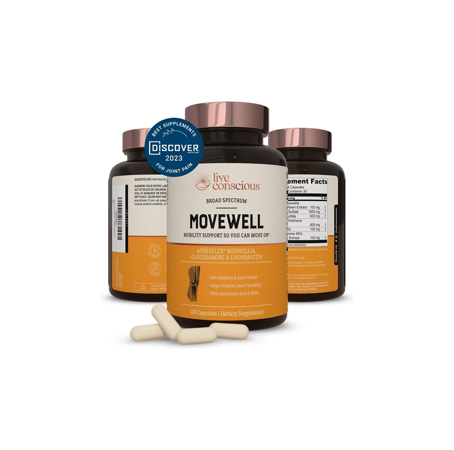 <b>Live conscious</b> 글루코사민 콘드로이친 with MSM 120캡슐